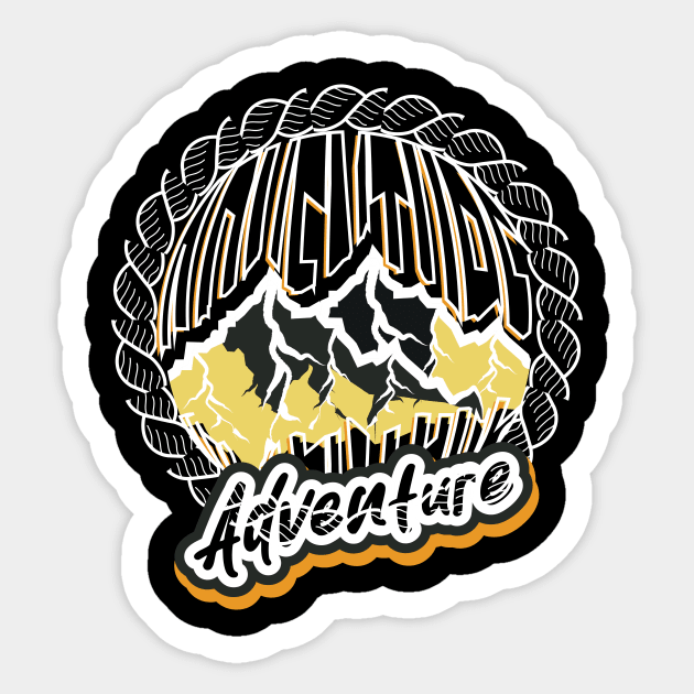 Adventure Sticker by T-Shirt Attires